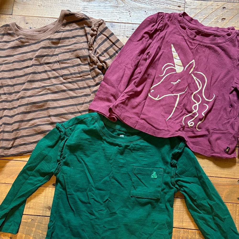 GAP Kids Long Sleeve Tops - Unicorn and Stripes